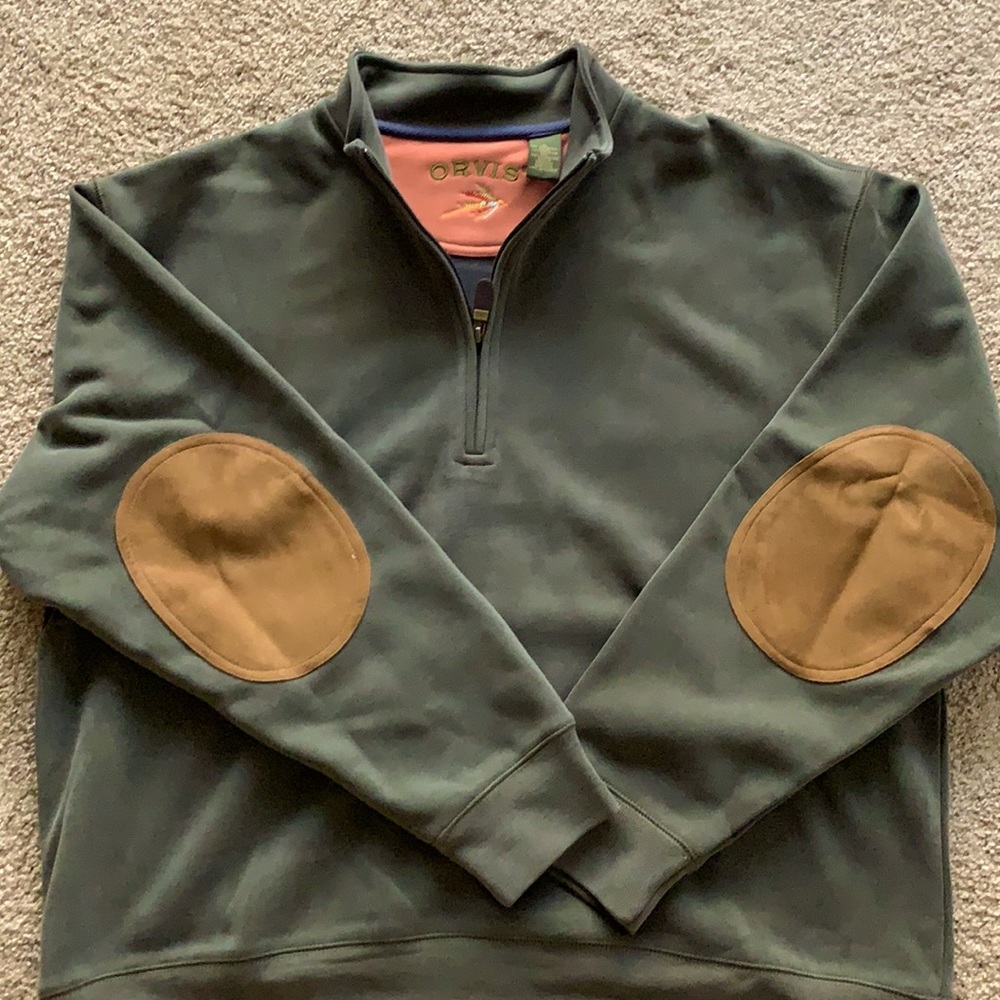 Orvis 1/4 Zip Sweatshirt w/Elbow Patches